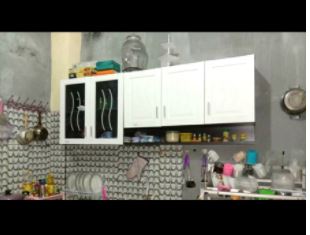 Rak Piring / Lemari Gantung Dapur Kitchenset Atas 5 Pintu